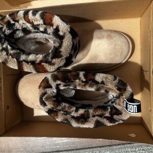 UGG Tan Boots with Animal Print Lining